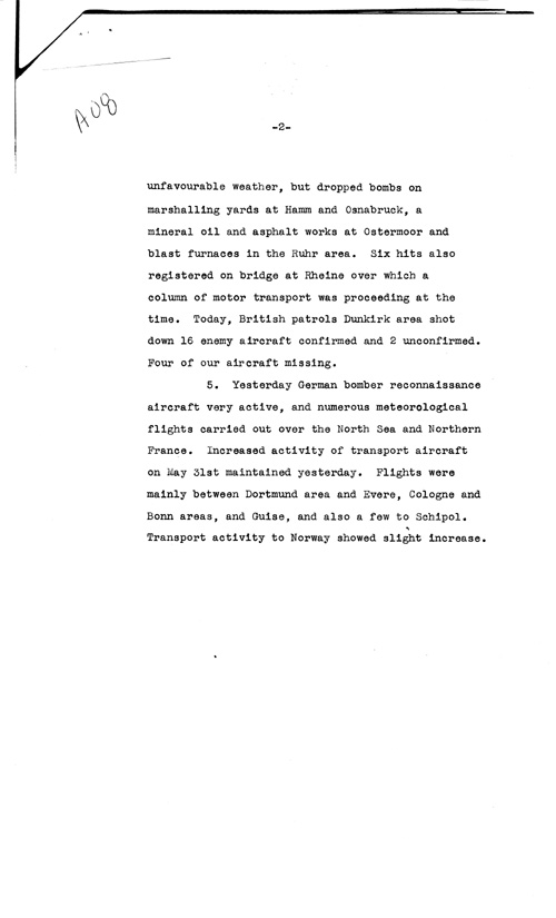 [a307a08.jpg] - Telegram on military situation 5/31/1940 - Page 7