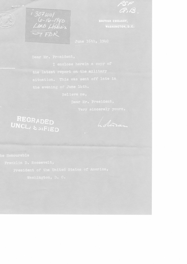 [a307w01.jpg] - Lord Lothian-->FDR 6/16/1940
