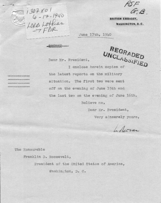 [a307x01.jpg] - Lord Lothian-->FDR 6/17/1940