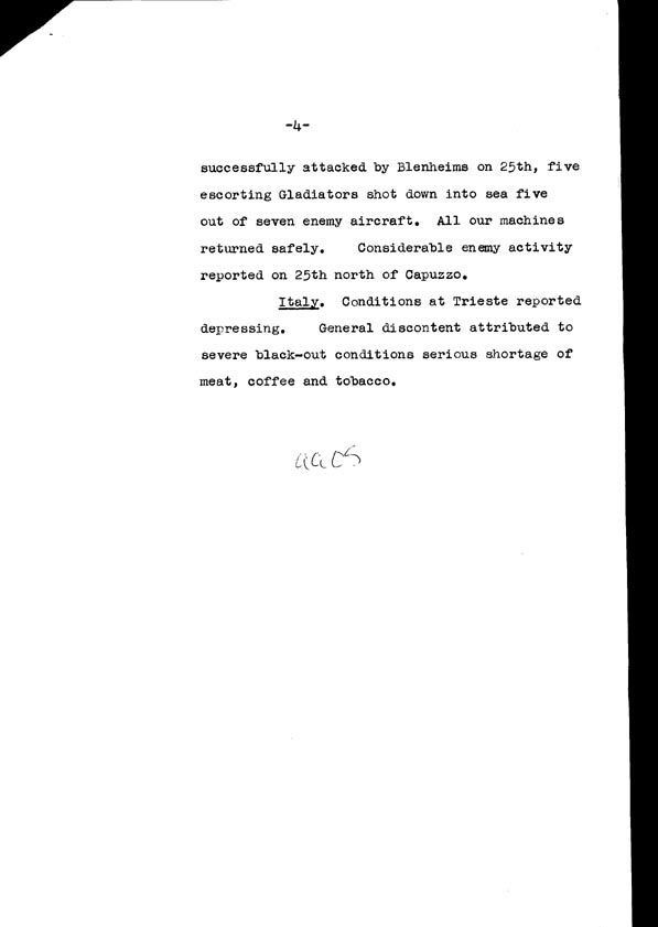 [a308aa05.jpg] - Cont-Telegram dispatched from London re. military situation  7/27/40
