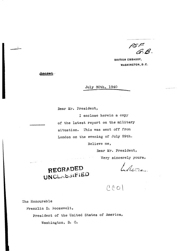 [a308cc01.jpg] - Cover Letter Lothian-->FDR  7/30/40