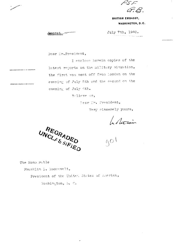 [a308g01.jpg] - Cover Letter Lothian-->FDR  7/7/40