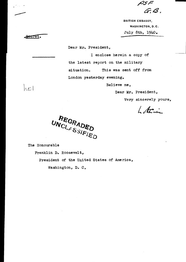 [a308h01.jpg] - Cover Letter Lothian-->FDR  7/8/40