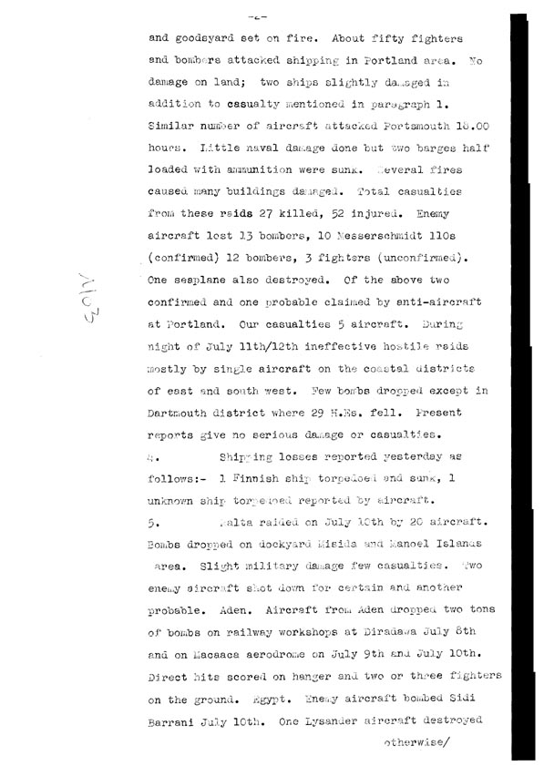 [a308m03.jpg] - Cont-Telegram dispatched from LOndon re. military situation  7/12/40