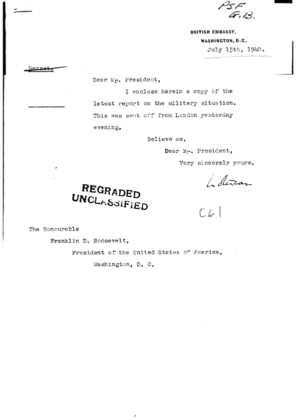 [a308o01.jpg] - Cover Letter Lothian-->FDR  7/15/40