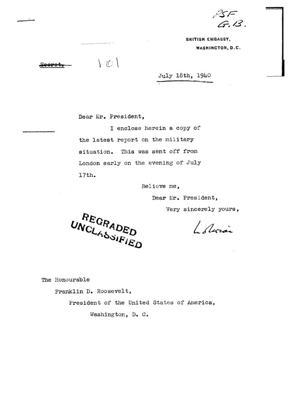 [a308r01.jpg] - Cover Letter Lothian-->FDR  7/18/40