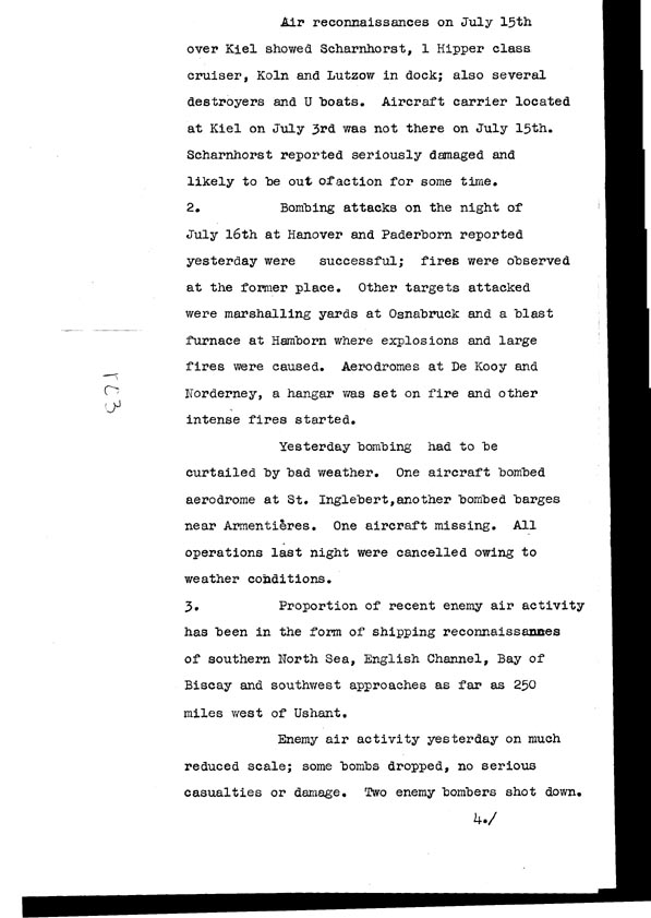 [a308r03.jpg] - Cont-Telegram dispatched from London re. military situation  7/17/40