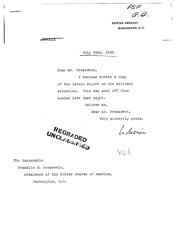 [a308v01.jpg] - Cover Letter Lothian-->FDR  7/22/40