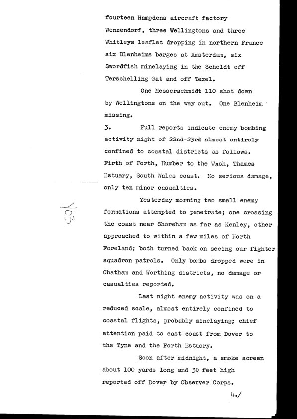 [a308y03.jpg] - Cont-Telegram dispatched from London re. military situation  7/24/40