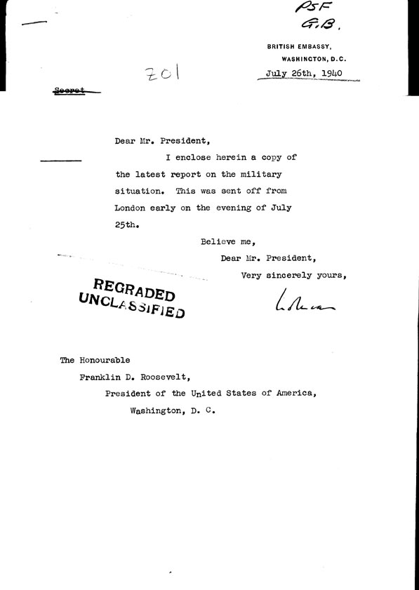 [a308z01.jpg] - Cover Letter Lothian-->FDR  7/26/40