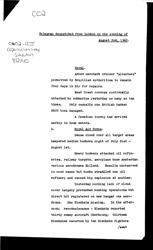 [a309c02.jpg] - Report on military situation 8/2/40