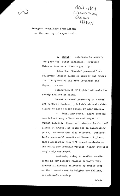 [a309d02.jpg] - Report on military situation 8/3/40