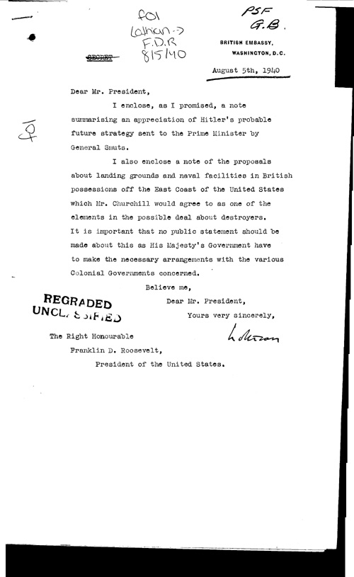 [a309f01.jpg] - Lothian-->F.D.R. 8/5/40