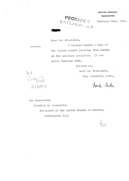 [a317t01.jpg] - Butler-->F.D.R. 2/22/41
