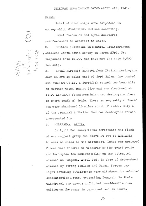 [a319e02.jpg] - Report on military situation 4/4/41