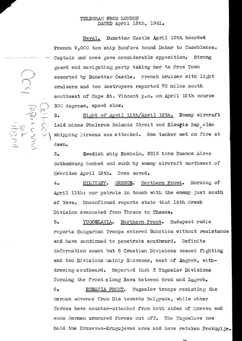 [a319o04.jpg] - Report on military situation 4/13/41