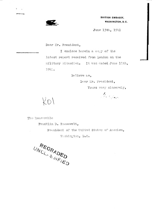 [a321k01.jpg] - Cover letter; Halifax-->FDR 3/13/41