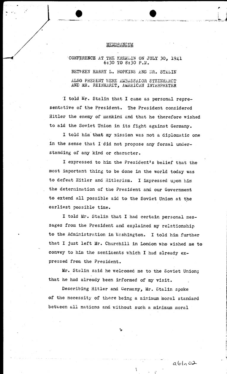 [a61n02.jpg] - Hopkins on Conference with Stalin to FDR 9/11/41