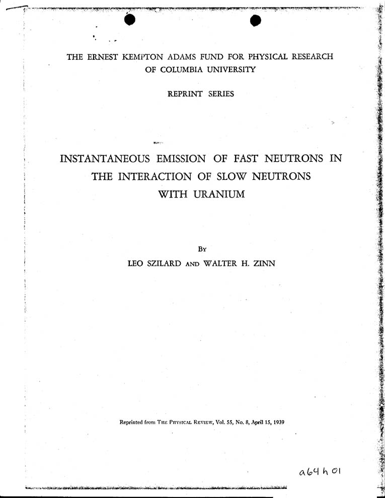 [a64h01.jpg] - Instantaneous emission of fast neutrons