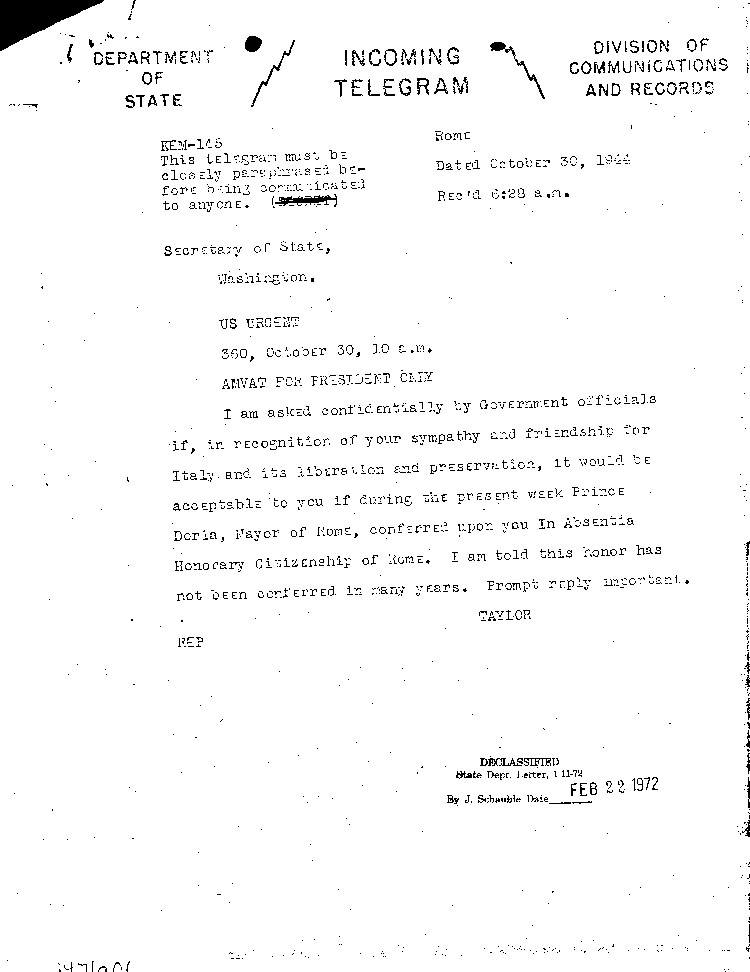 [a471a06.jpg] - Taylor--> F.D.R. 10/30/44