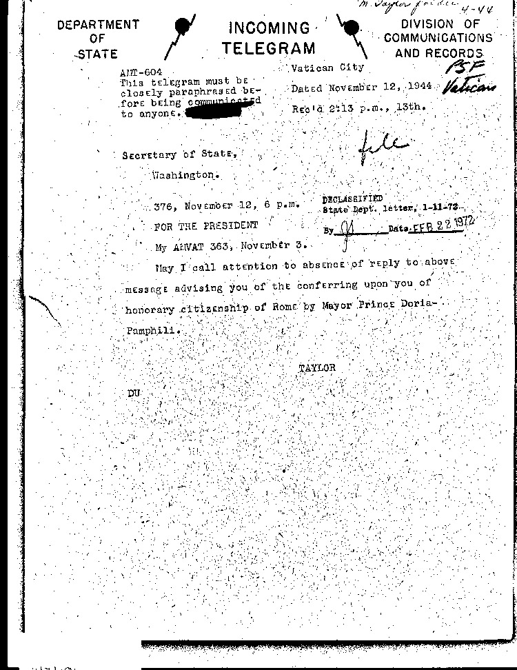 [a471e01.jpg] - Taylor-->F.D.R. 11/12/44