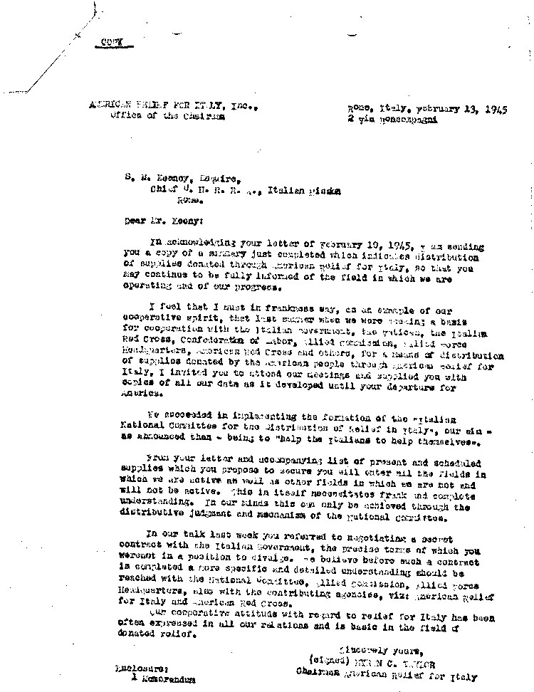 [a473c02.jpg] - M.Taylor--> Mr. Keeney 2/13/45