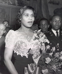 Photograph of
Marian Anderson.