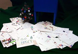 Holiday cards to sailors on the USS Roosevelt.