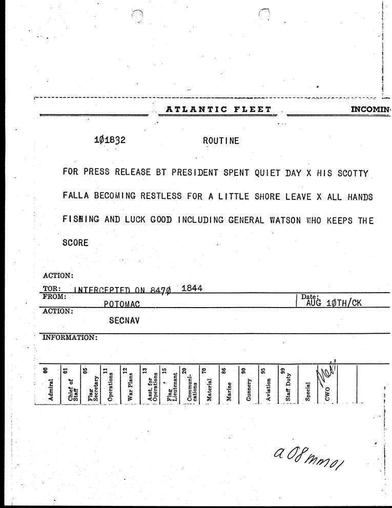 [a08mm01.jpg] - Potomac-->SECNAV 8/10/41