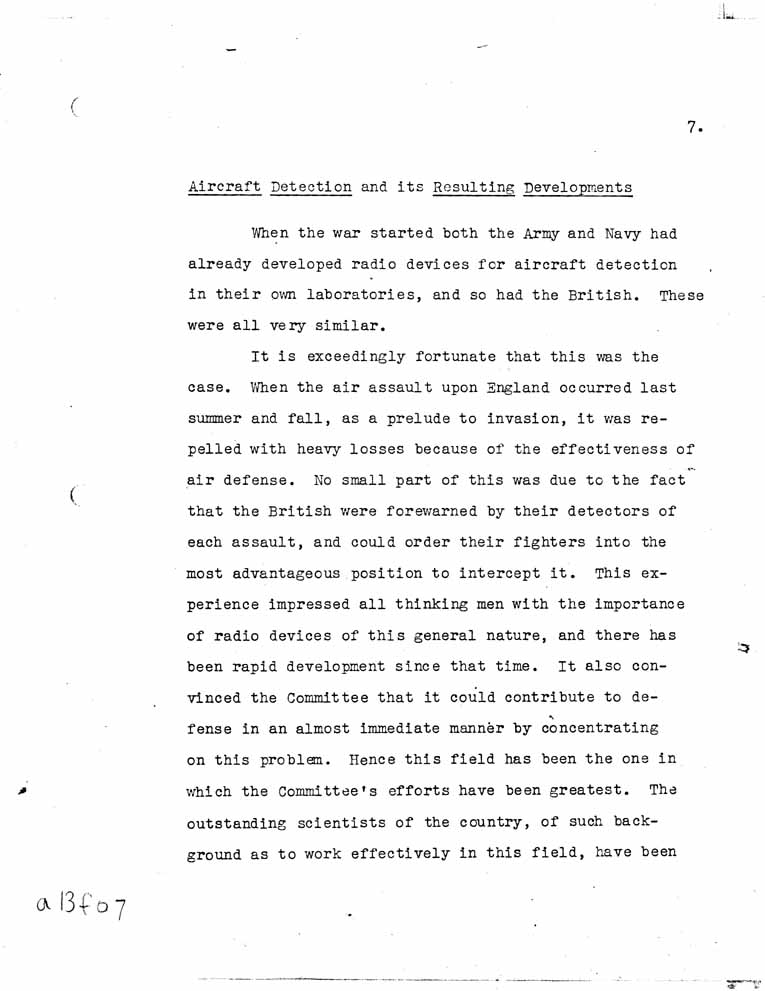 [a13f07.jpg] - Report of the National Defense Research Committee-6/27/40-6/28/42