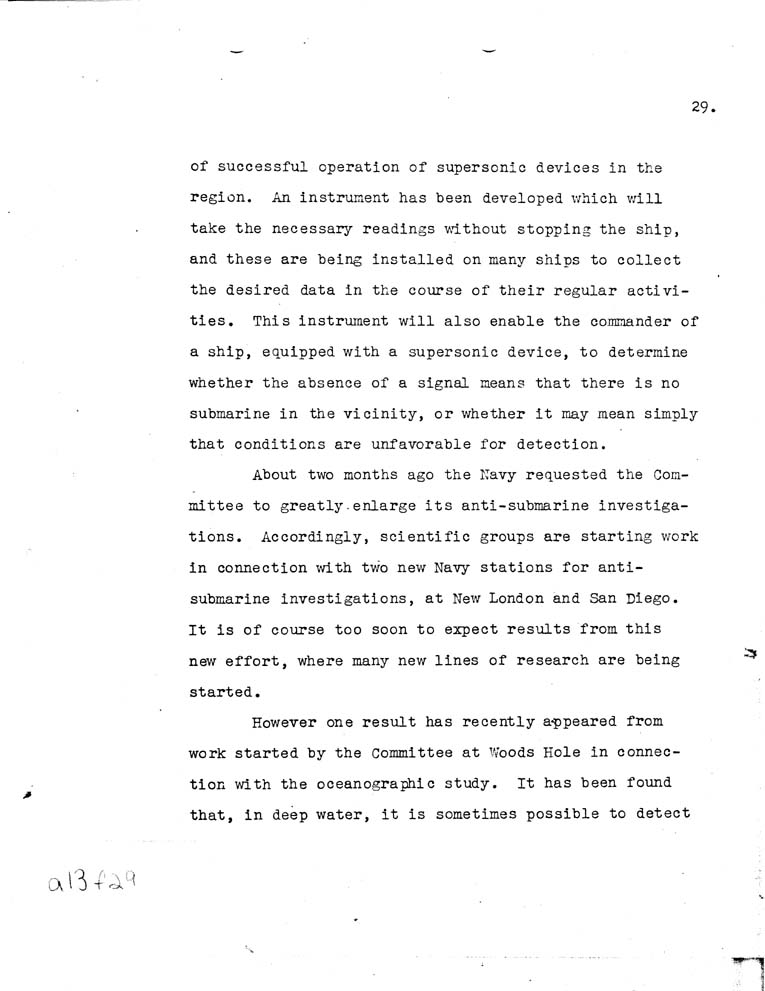 [a13f29.jpg] - Report of the National Defense Research Committee-6/27/40-6/28/42