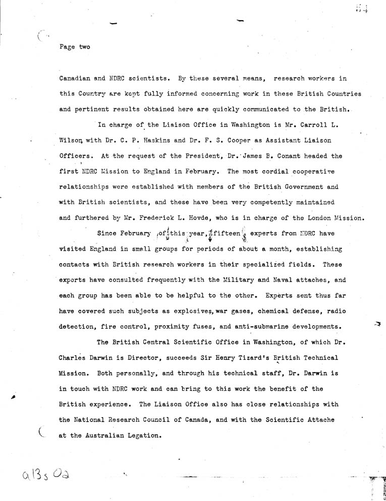 [a13s02.jpg] - Provision for Interchange With British Scientists