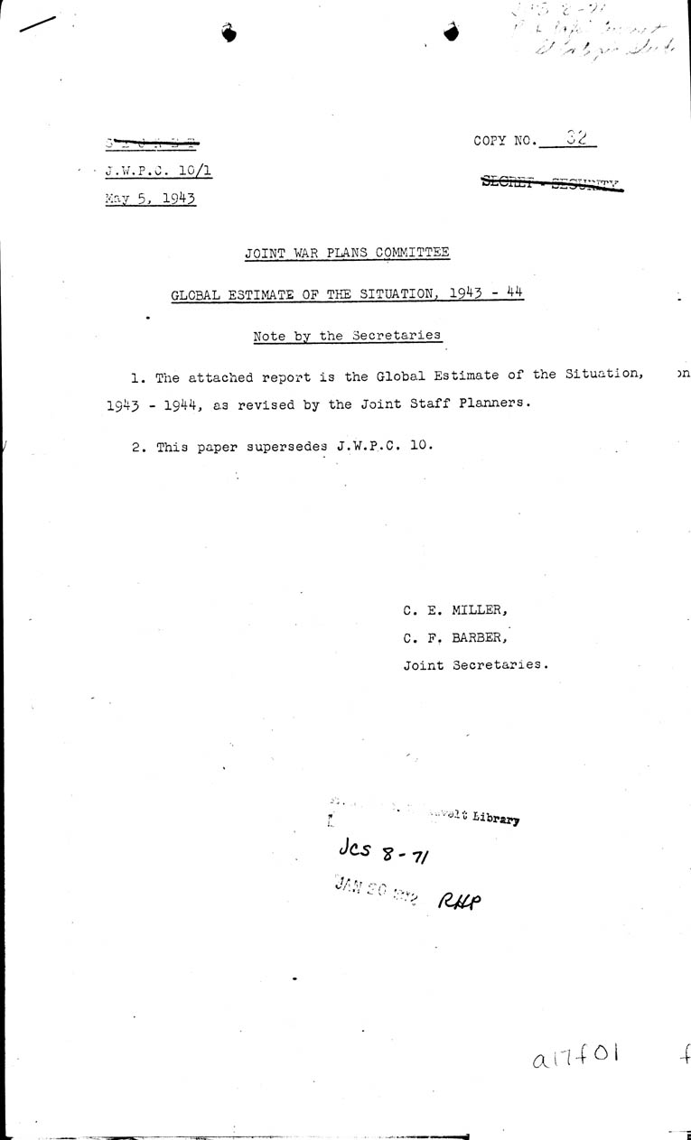 [a17f01.jpg] - Global Estimate of the Situation 1943-44