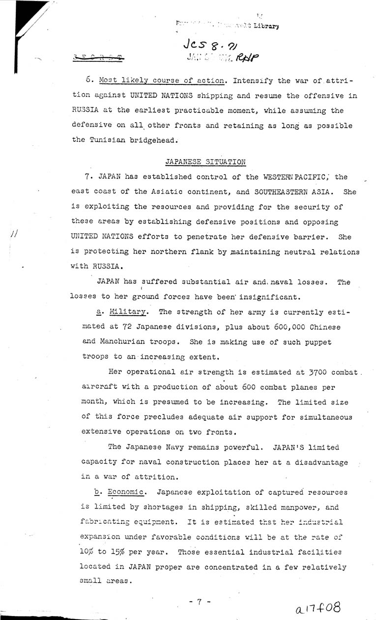 [a17f08.jpg] - Global Estimate of the Situation 1943-44