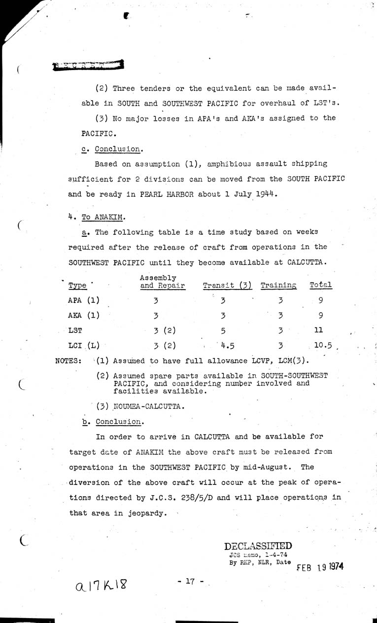 [a17k18.jpg] - Mobility and Utilization of Amphibious Assault Craft 5/15/43