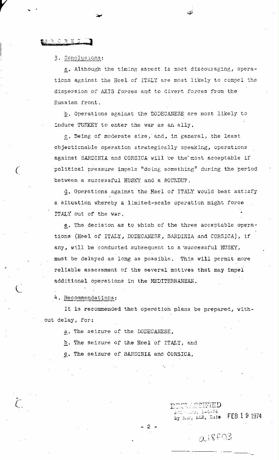 [a18f03.jpg] - Joint Chiefs of Staff, Lomited Operations in the Mediterrean in 1943-44 (J.C.S 293) May 7, 1943