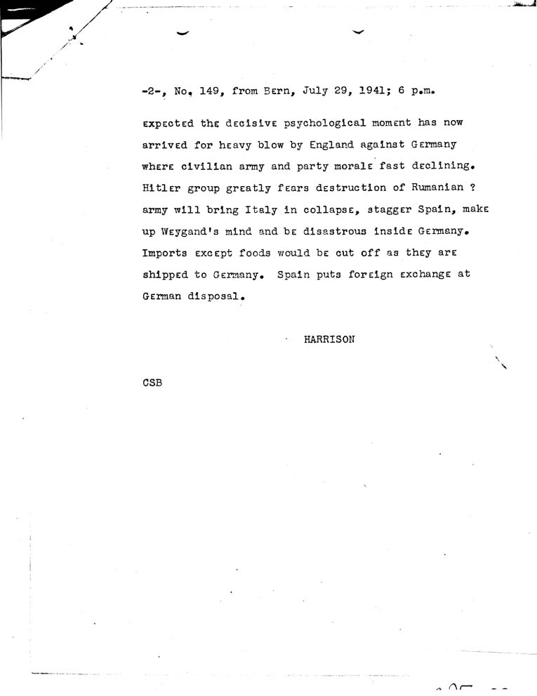 [a25c02.jpg] - Harrison to Secretary of State  7/29/41