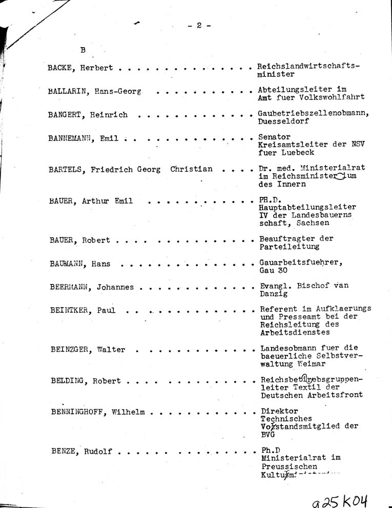 [a25k04.jpg] - Report on Key Nazis 12/14/42