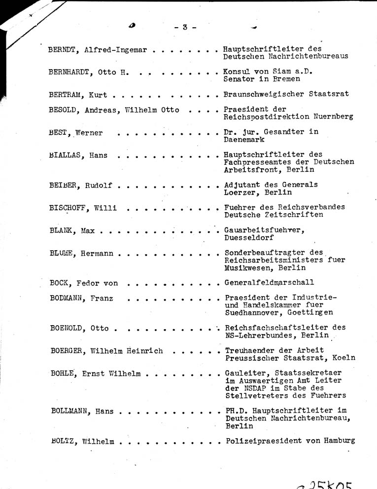 [a25k05.jpg] - Report on Key Nazis 12/14/42