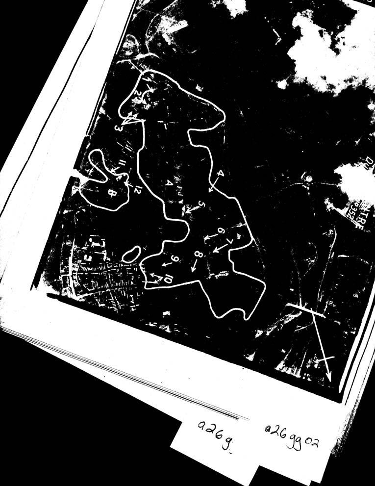 [a26gg02.jpg] - MAP SHOWING C.I.U. DAMAGE PLOT - NEG NO - A/566.IPRU.12.4.42.F/36  PAGE - 2