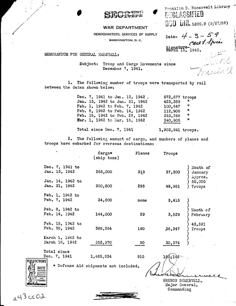 [a43cc02.jpg] - Chief of Staff-->President-March 18, 1942