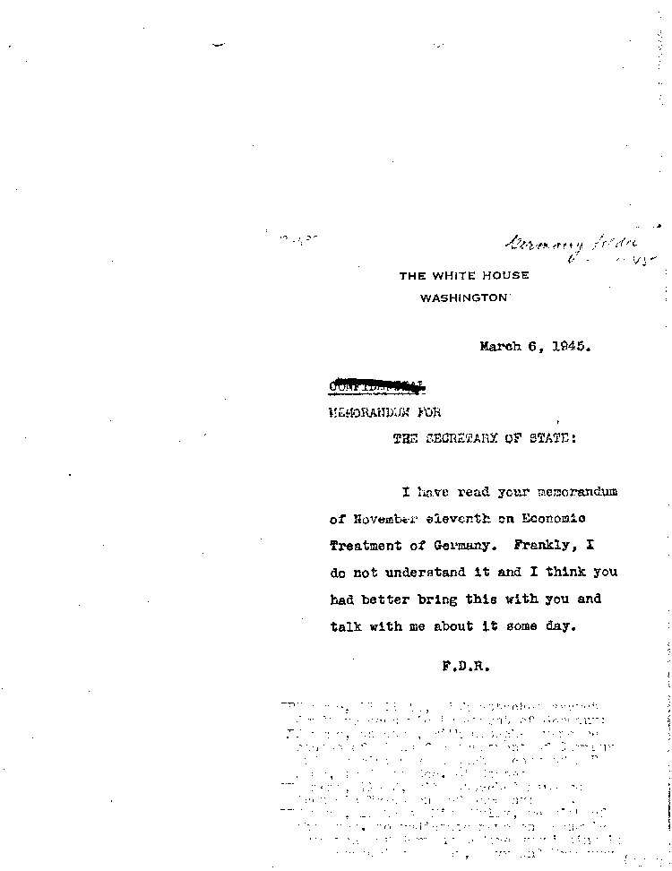 [a298v01.jpg] - Memo,FDR-->Secretary of State 3/6/44