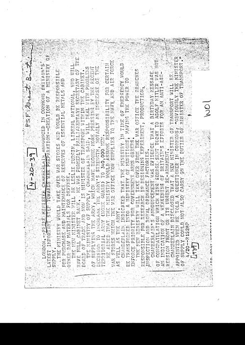 [a304w01.jpg] - Chamberlain announced in Commons Britian's Latest important steps towards war preparation 4/20/39