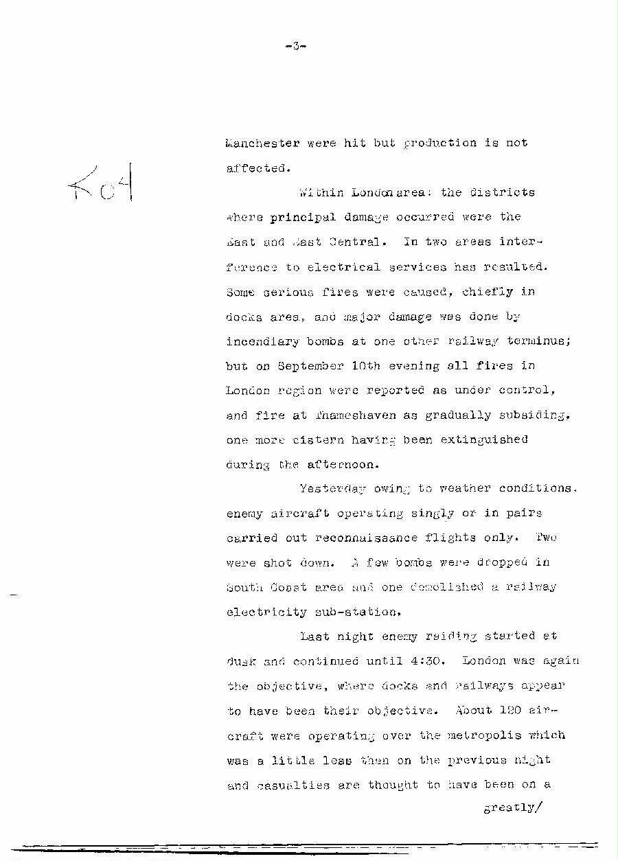 [a310k04.jpg] - Telegram dispatched from London re:military situation. 9/11/40 - Page 3