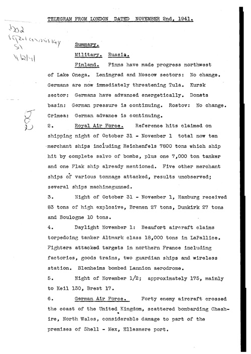 [a325b02.jpg] - Report on military situation 11/2/41