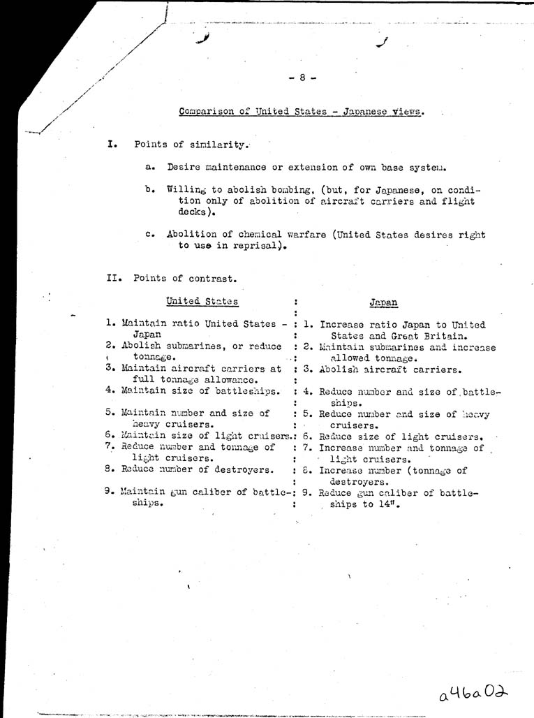 [a46a02.jpg] - Comparison of United States-Japanese Views