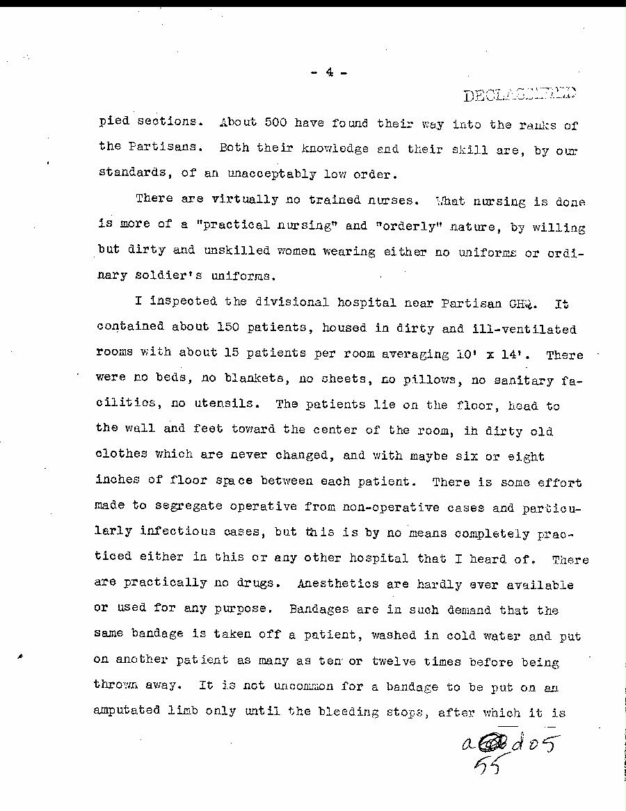 [a55d05.jpg] - Report of Major Weil on this Experience with the Partisans in Jugoslavia