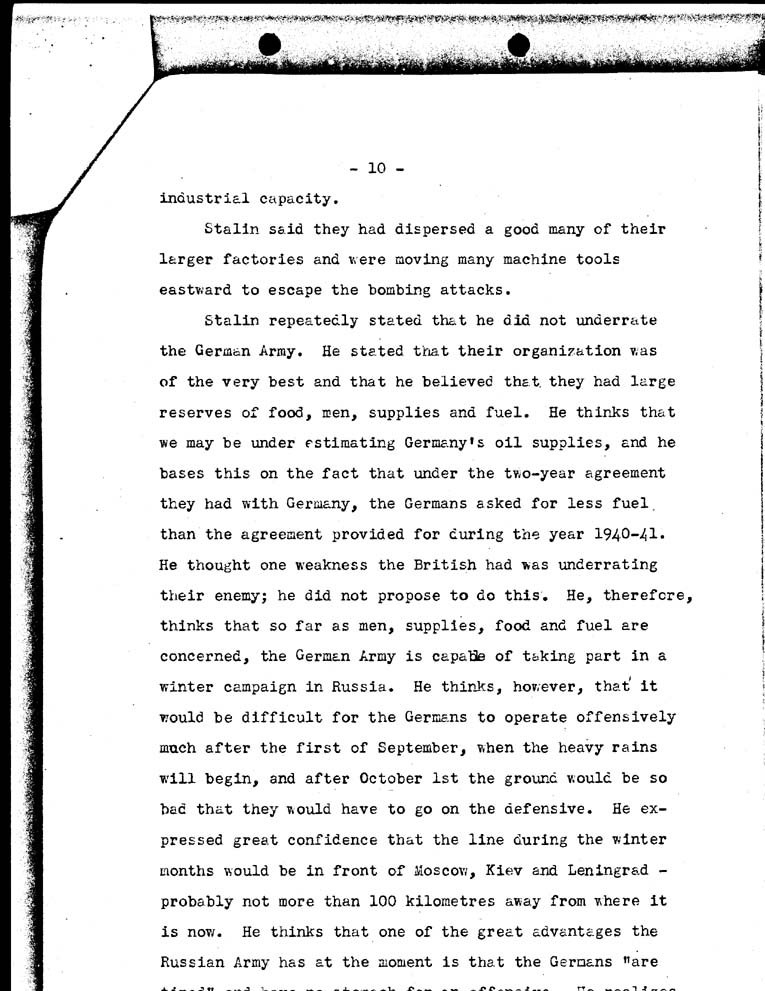 [a61m11.jpg] - Conference between M. Stalin and Harry Hopkins 7/31/41