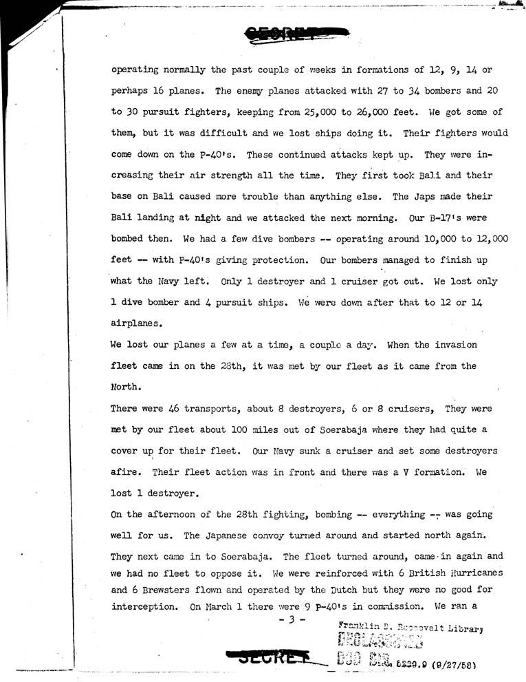 [a71r03.jpg] - Talk Given By Major william P. Fisher (AC) before G-4 Officiers, wdgds. 3/20/42