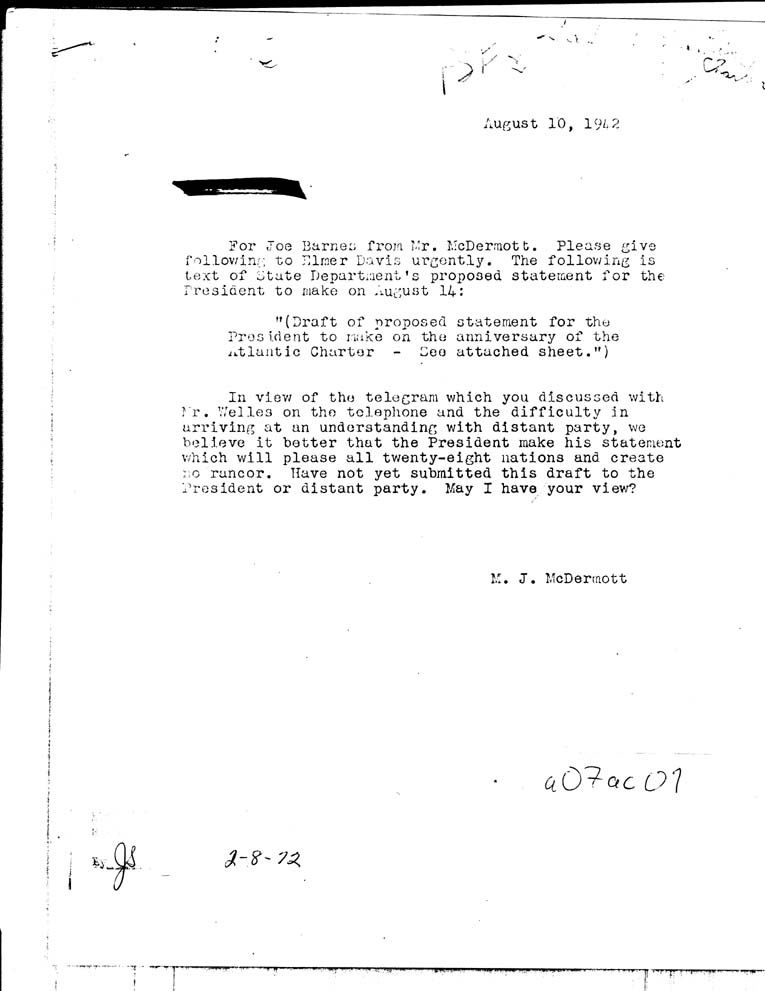[a07ac01.jpg] - FDR-->Chiang Kai-Shek 8/10/42